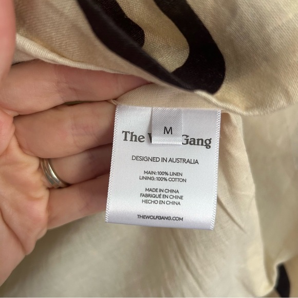 NEW NWT The Wolf Gang Dresses The Wolf Gang Mirador Mini Dress Size Medium Linen - Picture 6 of 10